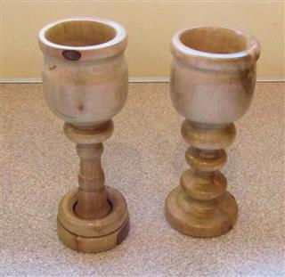 Dawn Royall won a commended certificate with these goblets